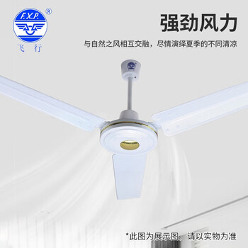 飞行 吊扇 吊顶电风扇工业用大风量楼顶扇48" CF1048 白色三叶 4K00039