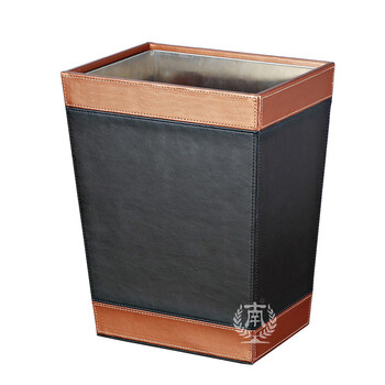 南 GPX-45K 南方套皮房间桶 配铁砂内桶 商用酒店宾馆客房垃圾桶 皮纹房间桶 果皮桶 内桶容量7.2升