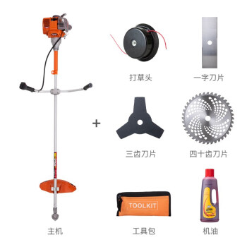 雷嘉 四冲程割草机除草机背负式汽油锄草打草坪水稻灌木切割小型多功能农用开荒园林工具（CG431套餐二）
