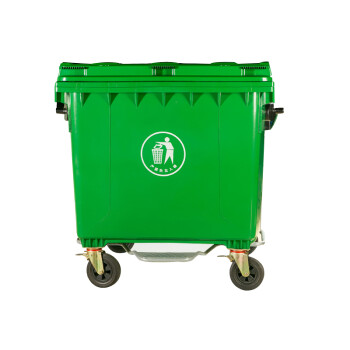 星工（XINGGONG）1100L升塑料垃圾桶 大号户外环垃圾车手推清洁车移动垃圾箱