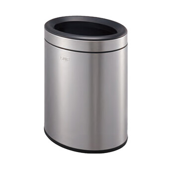 南 SF12-T01 椭圆形房间桶 砂钢 12升容量 商用酒店宾馆客房不锈钢垃圾桶 房间桶 果皮桶