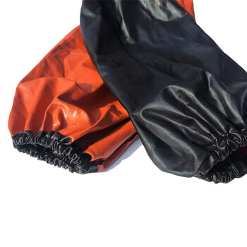 谋福CNMF118 防水围裙 防油污耐酸碱 无袖简约厨房食堂家务屠宰场洗车（黑红袖套  ）