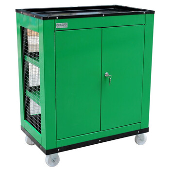 老A LAOA LA111812喷塑绿色双开门网式工具推车790*650*380mm