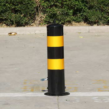 坚冠 加厚金属带钥匙活动路桩 停车位立柱 警示柱交通安全设施挡车柱车位锁