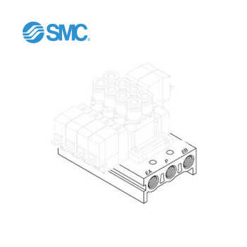 SMC SS5Y3-20-10 5通电磁阀 直接配管型集装式 整块型底板/各自配线 集装式型号 20型10阀 适用SY3000系列