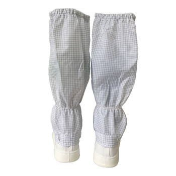 星工（XINGGONG） PVC高筒防静电鞋 防尘无尘室净化室用鞋 白色网格5mm长筒鞋 白色43码