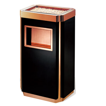 南 GPX-13A 金霸王 南方座地烟灰桶 玫瑰金 商场垃圾筒酒店落地烟灰桶立式果皮桶商用垃圾桶