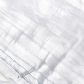 兰诗（LAUTEE）LJD-9114 全新料大号透明平口垃圾袋 白色塑料袋 90*100cm*100只装