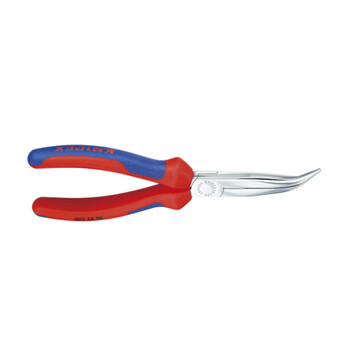 凯尼派克（KNIPEX）26 25 200 尖嘴钳 镀铬 双色手柄 40°弯头 切割类工具 钢