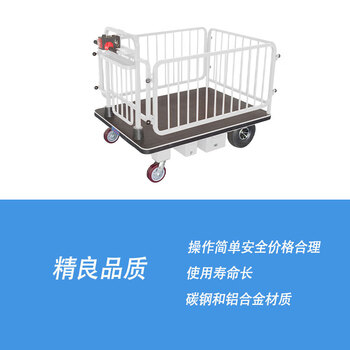 南捷（NENKEEN）电动手推车 NK-106 银库银行用车 物流工地运输四轮电动推车 带护栏 白色