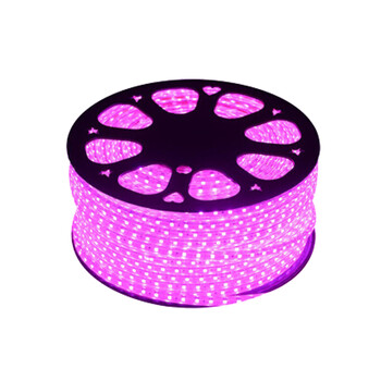 宏建 HJ 超亮led灯带七彩色灯带客厅暗槽220V灯条 超亮5730纯铜升级80灯 蓝色  一米价 企业定制