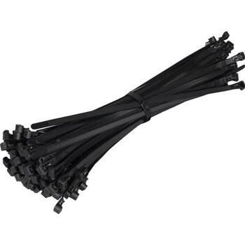 【天旭】可松式尼龙扎带塑料锁扣活扣可拆卸反复使用活动扎带绑线捆线可退式捆绑带8*250白色 100条