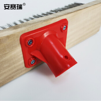 安赛瑞 工业地板刷甲板刷（27cm）不锈钢丝清洁刷 瓷砖地砖浴室除油污刷地砖刷 木质洗地刷 24461