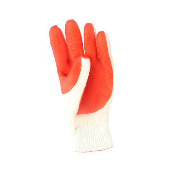 君御 7102耐刺穿防割防刮加厚劳保手套耐磨泼胶 防护手套（白红）均码 24cm*12双/扎