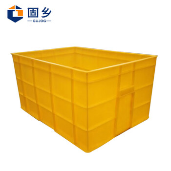 固乡 大号加厚塑料物流周转箱 零件盒 物料箱 分类筐 工具箱 储物箱 收纳箱 搬家整理箱 蓝色 840*610*450mm