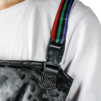 征安PVC连体下水裤 连体防水半身雨裤捕鱼背带裤挖藕插秧涉水服3511 43码 1件