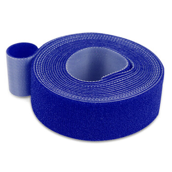 飞尔（FLYER）双面背靠背魔术贴 数据线理线带 自粘捆绑带【蓝色12mm宽 3m长】10卷起批