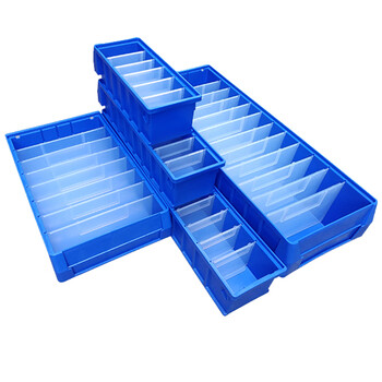 海斯迪克 HKCC09 塑料分隔式零件盒小号隔板 五金工具收纳箱螺丝盒货架物料盒加厚分格箱隔板