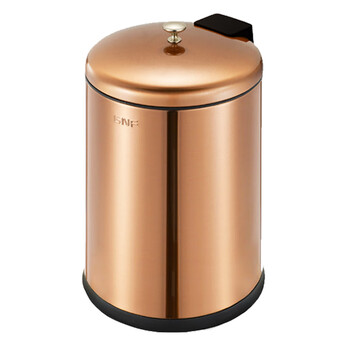 南 GPX-131H 南方圆形茶渣桶 玫瑰金 不锈钢茶渣桶茶水收集桶功夫茶渣收集桶茶水收集桶