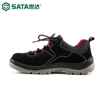 世达（SATA）FF0512休闲款多功能安全鞋保护足趾 黑红色 36 