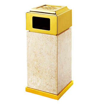 南 GPX-7D03 金盖座地 南方烟灰桶 镜金 办公楼立式座地烟灰桶户外垃圾箱大厅大堂电梯口烟灰桶