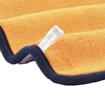 兰诗（LAUTEE）DA1059 加厚双面双色不掉毛吸水抹布清洁巾擦车巾 30*60cm颜色随机5条装