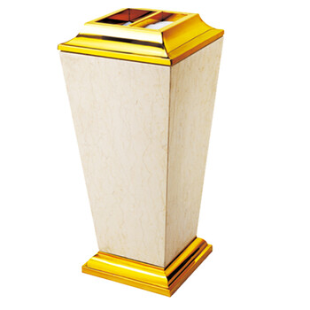 南 GPX-217A 南方锥形座地烟灰桶 镜金 商场垃圾筒酒店落地烟灰桶立式果皮桶 商用垃圾桶