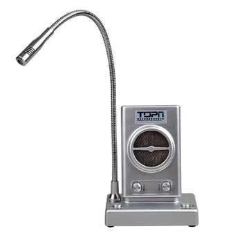 青木莲 窗口双向对讲机 银行柜台医院车站邮局窗口对讲器扩音器银色