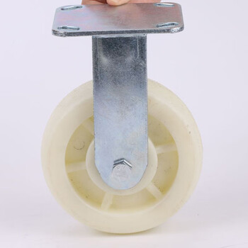 海斯迪克 白色加厚尼龙轮定向轮 工业脚轮 推车轮子 4寸重型定向轮