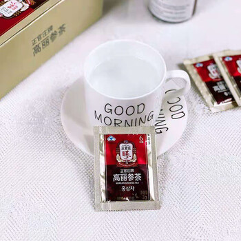 正官庄 人参 韩国原装进口 六年根红参 高丽参茶150g(3g*50袋) 免疫力 丰富皂苷 节日健康礼物滋补礼品补品