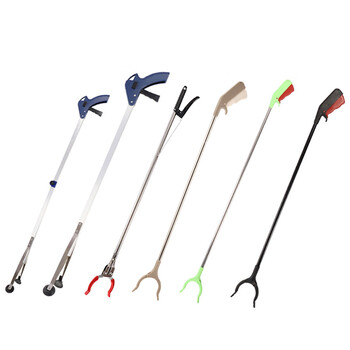 庄太太【全铁制喷塑92cm】环卫钳加长不锈钢垃圾夹拾取物器铝合金捡垃圾钳长柄垃圾夹子