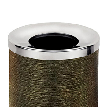 南 GPX-177A 南方圆形斜口房间垃圾桶 桐树皮 厨房不锈钢垃圾桶酒店宾馆客房桶 果皮桶