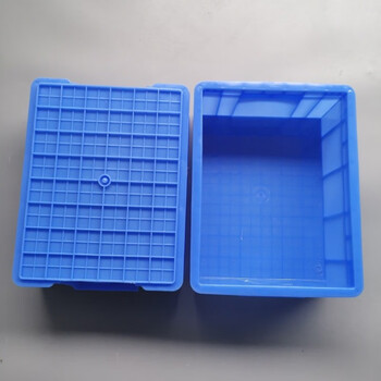 JN JIENBANGONG 周转筐 长方形塑胶周转箱胶筐物料盒货架周转筐新料 蓝色525*365*205mm