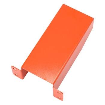 稳斯坦 WST879 货架防撞角 防护角防撞护脚铁护角U型直角 橘色 100*130*300 厚3.0