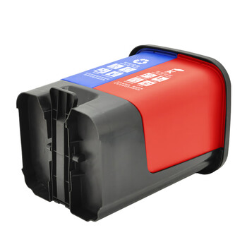 益美得 脚踏分类垃圾桶居家办公双桶小号干湿分离垃圾箱 双桶20L蓝+红