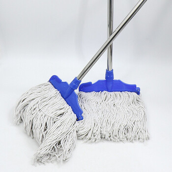 海斯迪克HKxy-65 吸水拖把 清洁蜡拖 墩布拖布地拖可拆卸打蜡拖把 不锈钢杆【1支】