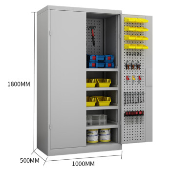 建功立业重型工具柜车间存放柜汽修零件收纳柜GY2703灰白色
