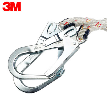 3M 1390235凯比特高空作业减震防坠落安全绳保泰特双钩连接绳 安全带 2米 1条 定做
