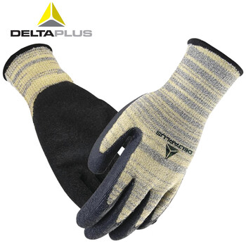 代尔塔（Deltaplus）202015耐高温250度热接触乳胶涂层防切割手套防水/耐冷热环境 9码12双/打