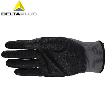 代尔塔（Deltaplus）201630 乳胶涂层手套 涤纶防滑透气弹性抓握性强耐磨抗撕裂  8码 12双