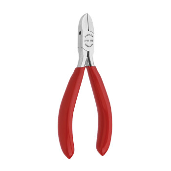 凯尼派克（KNIPEX）77 11 115 电子斜口剪 塑料套柄 圆头 带偏刃和线夹 剪切类工具 钢