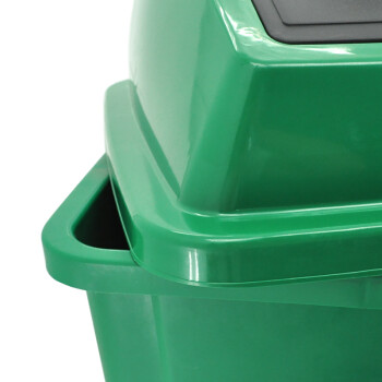 白云清洁（baiyun cleaning）AF07312 方形垃圾桶 60升绿色