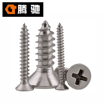 腾驰 CT 304 十字沉头自攻钉 GB846 不锈钢自攻螺丝 ST4.2系列 ST4.2*25（750支/盒）