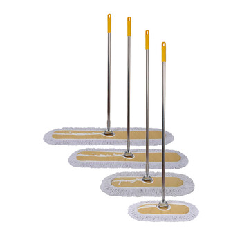 金诗洛 KSL062 平板拖把 排拖工厂酒店可替换棉纱拖把保洁 60CM（黄-替换头）