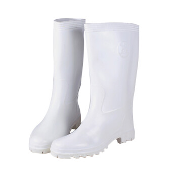 双安 PM95厨房卫生靴 耐油 防滑水鞋雨鞋 模压靴 37码白色