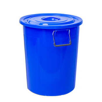 金诗洛 KSL145 塑料大桶 环卫物业垃圾桶酒店厨房收纳圆桶 白色100升 50*61cm(无盖）