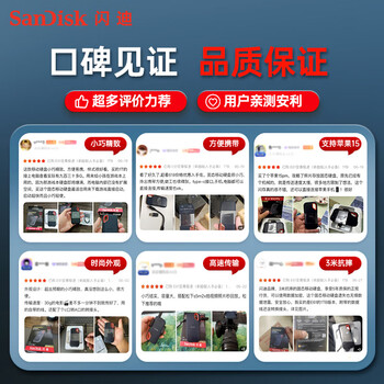 闪迪（SanDisk）500GB Nvme 移动固态硬盘（PSSD）E61至尊极速卓越版SSD 读速1050MB/s 手机直连笔记本外接硬盘