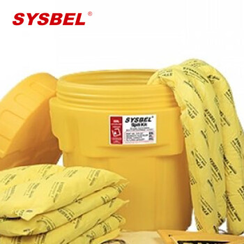 西斯贝尔SYSBE SYK201 20加仑泄漏应急处理桶套装 定做化学品应急处理桶 黄色 1套