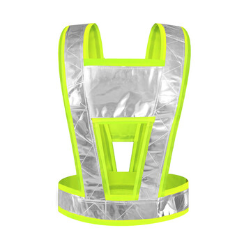 谋福 CNMF 9371 V型反光衣背心 交通警示衣服 环卫反光衣 涤纶 V型反光衣 （V型反光衣荧光黄）