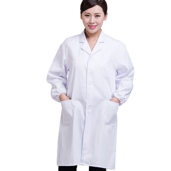 谋福CNMF 长袖白大褂 男女学生实验室食品卫生工作服【标准款L号170码 】62